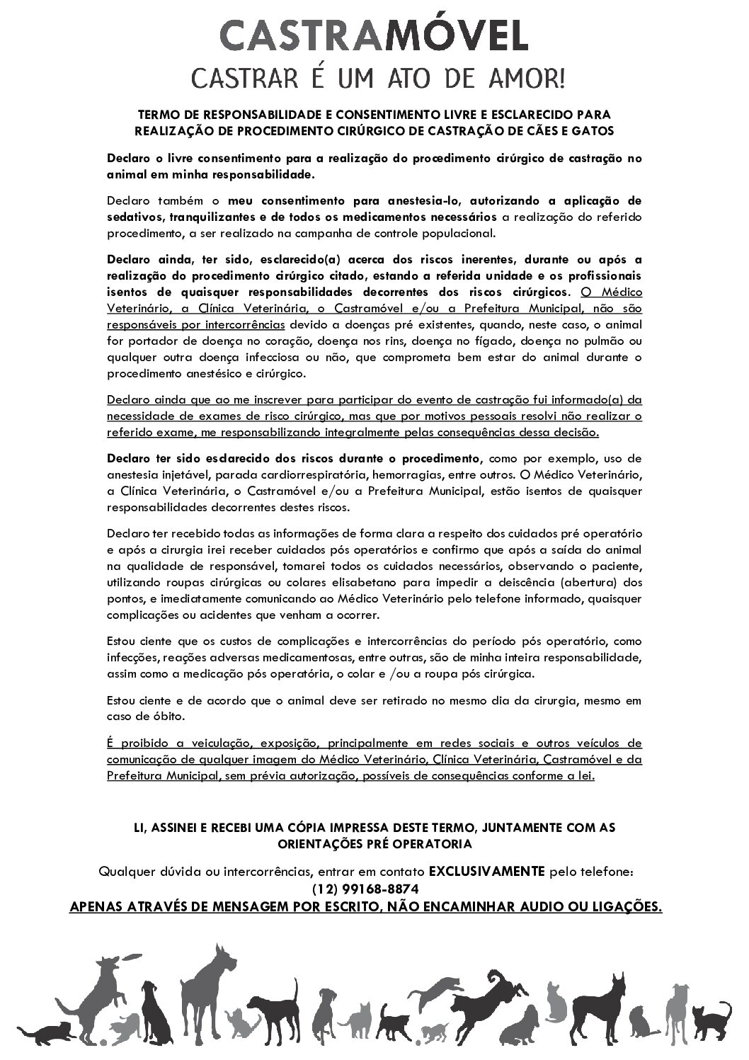 TERMO DE RESPONSABILIDADE